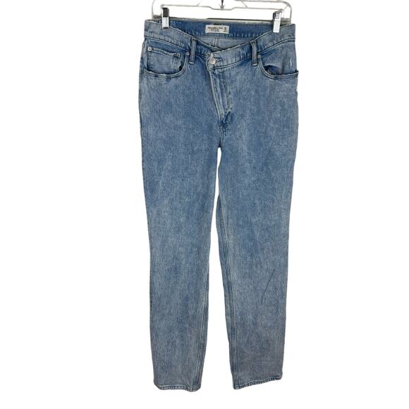 Abercrombie & Fitch Denim - Abercrombie & Fitch 30/ 10L '90s Straight Ultra High Rise Jeans Crossover Long